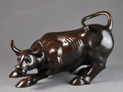 Picture of Charging Bull Bronze Figurine