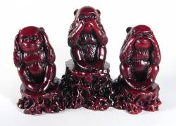 Picture of Three Monkeys Stone Ornament