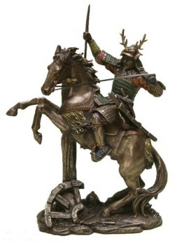 Picture of Samurai on Horseback with Spear 