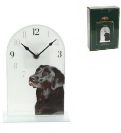 Picture of Black Labrador Glass Clock (Best of Breed)