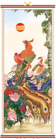 Picture of Phoenix Chinese Scroll