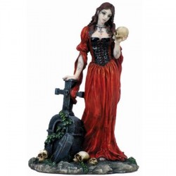 Lady in Red Gothic Figurine