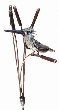 Picture of Kingfisher on Stake Sculpture Ornament